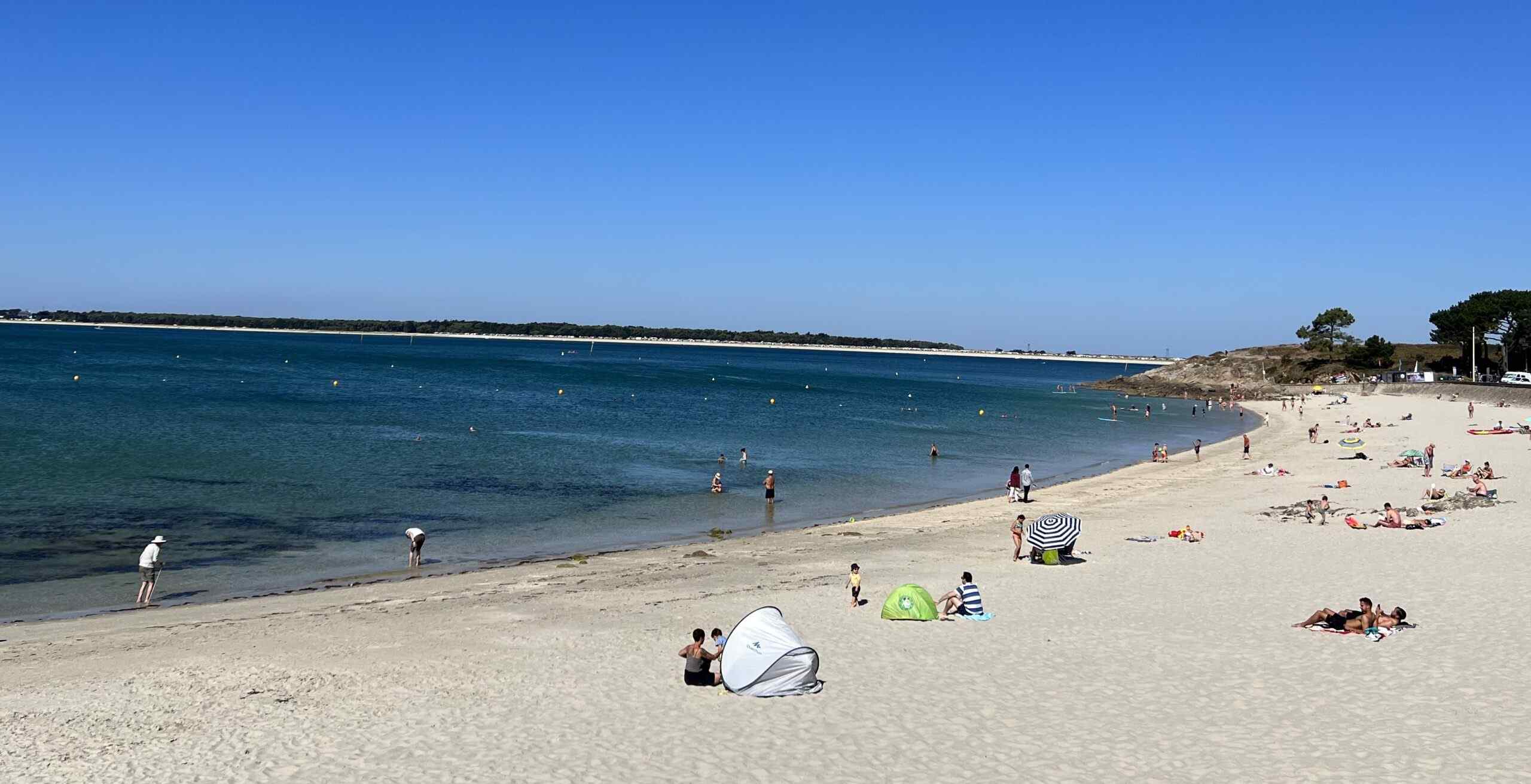 Spiaggia di Saint Colomban Camping Les Bruyères de Carnac Morbihan Bretagne Sud Francia
